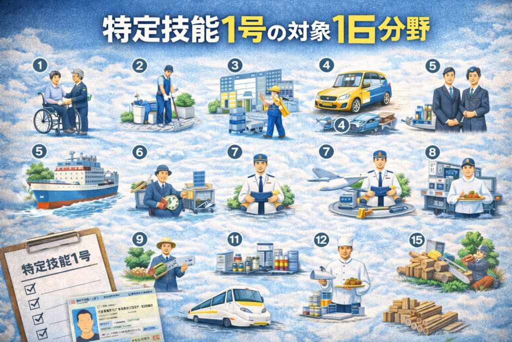特定技能1号の対象16分野を徹底解説